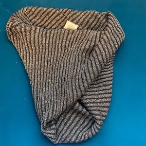 Free People Soft brown metallic infinity neck scarf